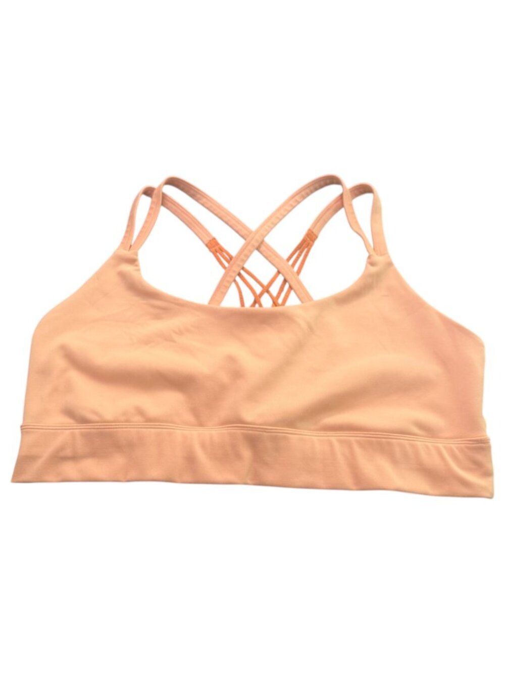 Freely Sports Bra Womens XL Orange Strappy Details